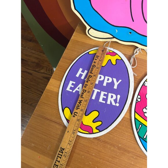 Vintage Easter hanging wall window decorations bunny eggs - Picture 4 of 6